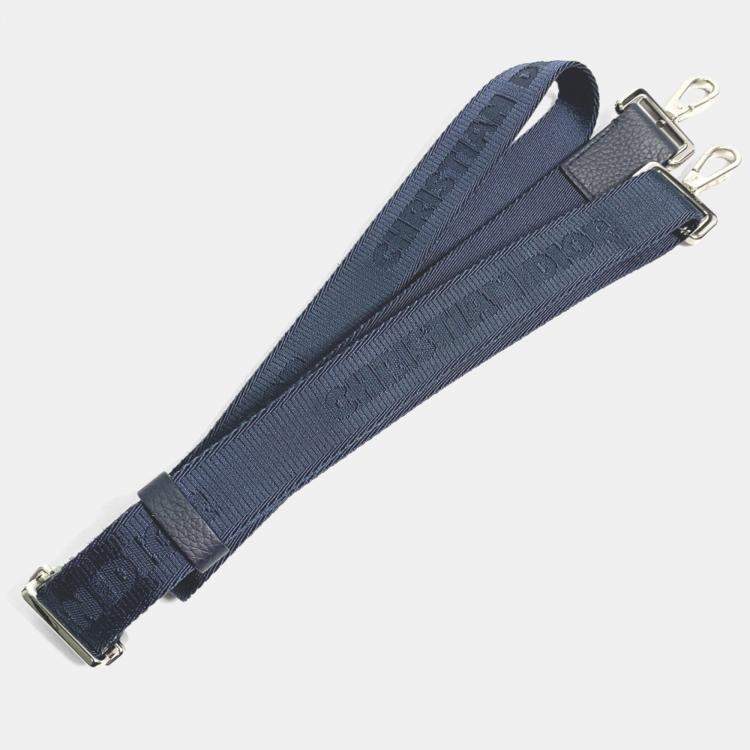 Pre Owned Christian Dior Logo Bag Double Zip Pocket Shoulder Bag Gray