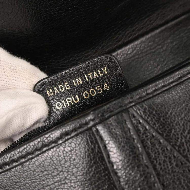 Pre Owned Christian Dior Black Leather Saddle Handbag