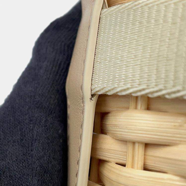 Pre Owned Dior Sahara 2-Way Bucket Bag Beige Raffia Leather Rubber Size Nano