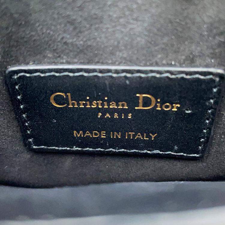 Pre Owned Dior Saddle Waist Bag Black Leather