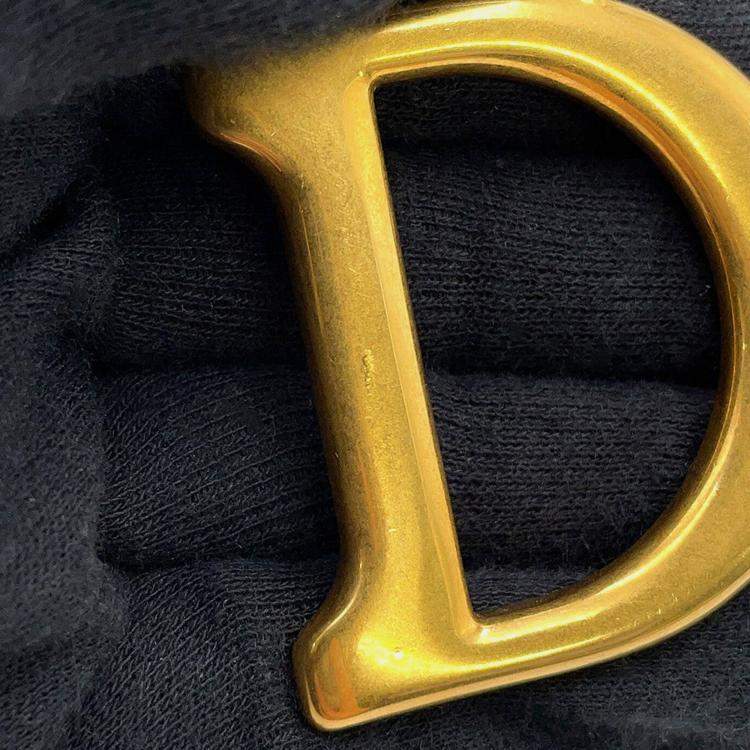 Pre Owned Dior Saddle Waist Bag Black Leather