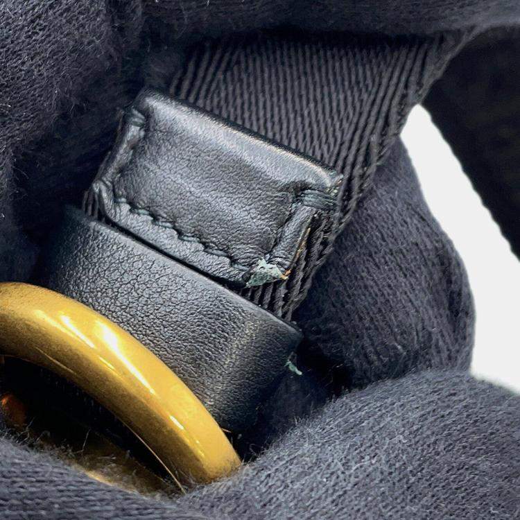 Pre Owned Dior Saddle Waist Bag Black Leather