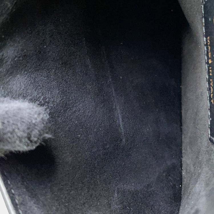 Pre Owned Dior Saddle Waist Bag Black Leather