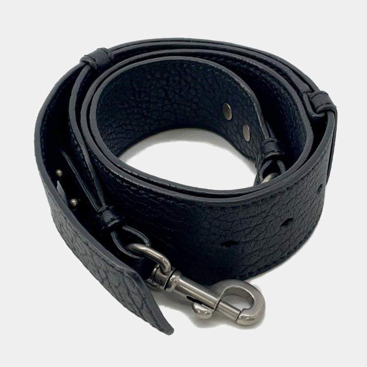 Pre Owned Dior Mosaique Logo Shoulder Bag Black Leather