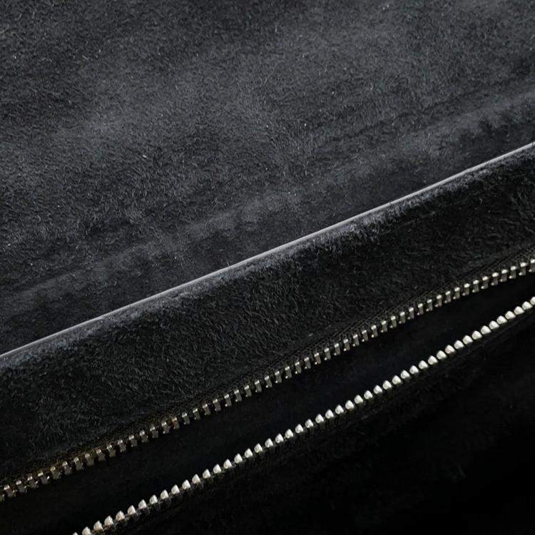 Pre Owned Dior Mosaique Logo Shoulder Bag Black Leather