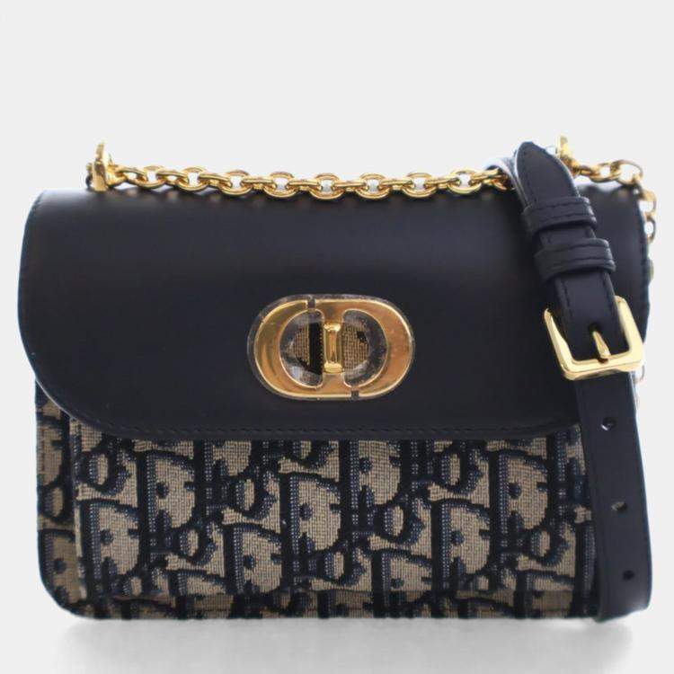 Pre Owned Christian Dior Mini Oblique Miss Maddy Flap Bag