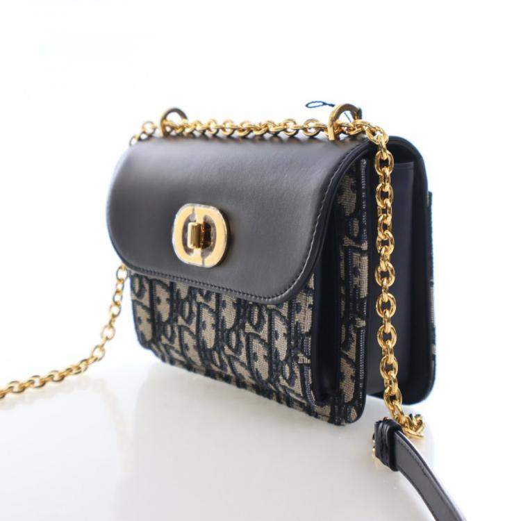 Pre Owned Christian Dior Mini Oblique Miss Maddy Flap Bag