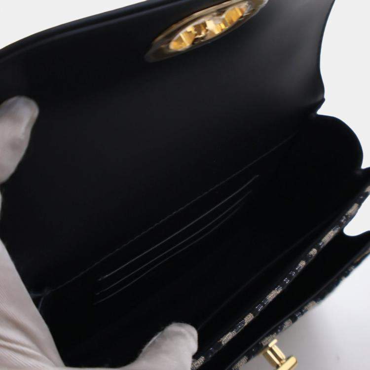 Pre Owned Christian Dior Mini Oblique Miss Maddy Flap Bag