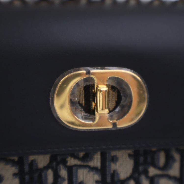 Pre Owned Christian Dior Mini Oblique Miss Maddy Flap Bag
