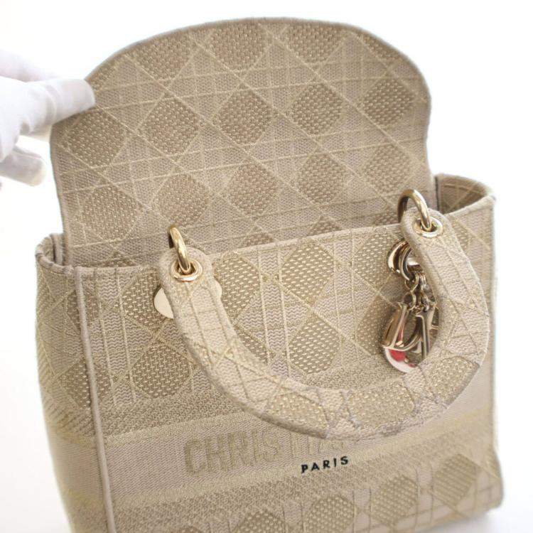 مملوكة مسبقًا Christian Dior Medium Embroidered Lady D-Lite