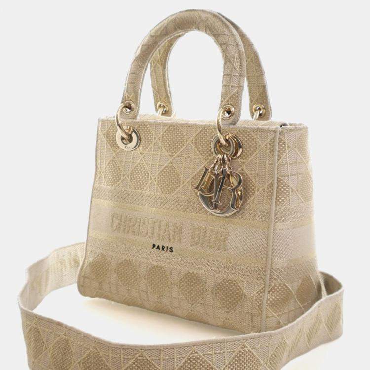 مملوكة مسبقًا Christian Dior Medium Embroidered Lady D-Lite