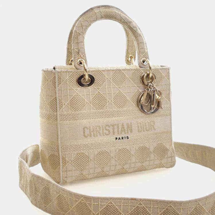 مملوكة مسبقًا Christian Dior Medium Embroidered Lady D-Lite