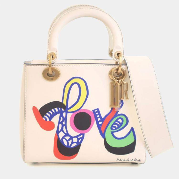 Pre Owned Dior Medium Niki De Saint Phalle Love Calfskin Lady Dior