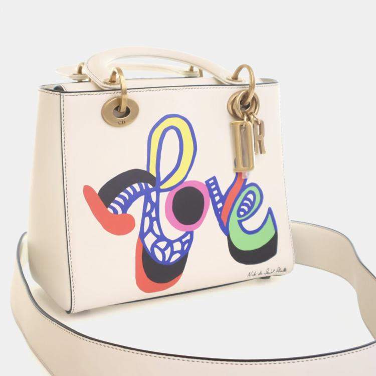 Pre Owned Dior Medium Niki De Saint Phalle Love Calfskin Lady Dior