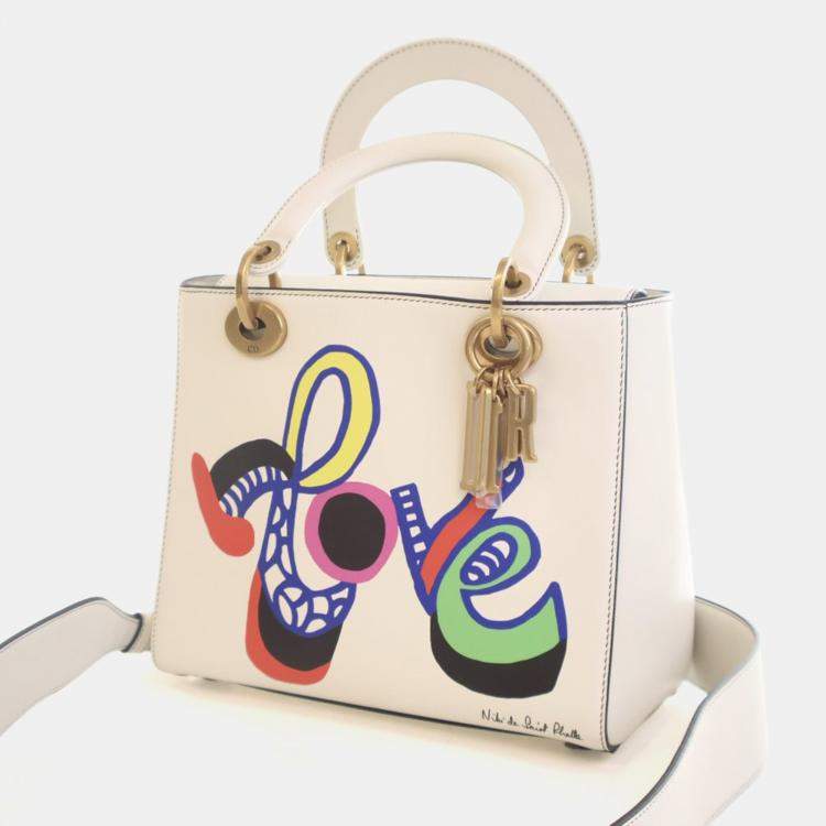 Pre Owned Dior Medium Niki De Saint Phalle Love Calfskin Lady Dior