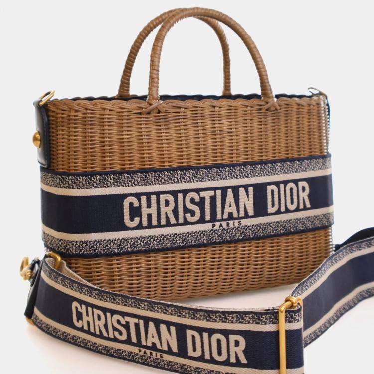Pre Owned Dior Wicker Basket Bag