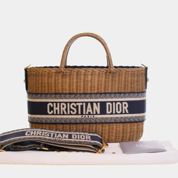 Pre Owned Dior Wicker Basket Bag