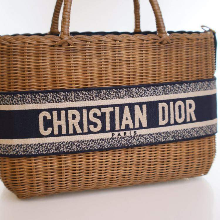 Pre Owned Dior Wicker Basket Bag