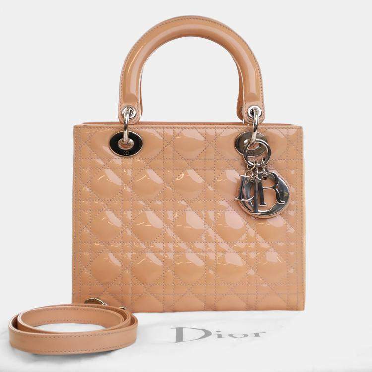 Pre Owned Dior Medium Patent Lady Dior