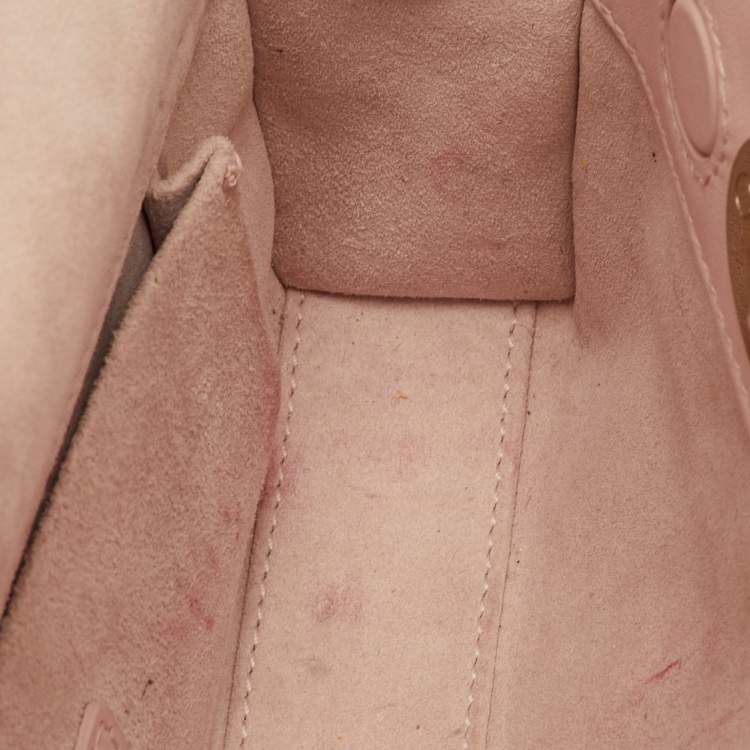 Pre Owned Dior Lady D-Joy Small Pink Cannage Leather Tote