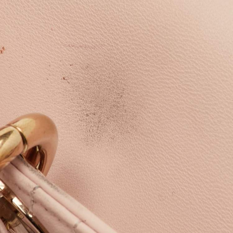 Pre Owned Dior Lady D-Joy Small Pink Cannage Leather Tote