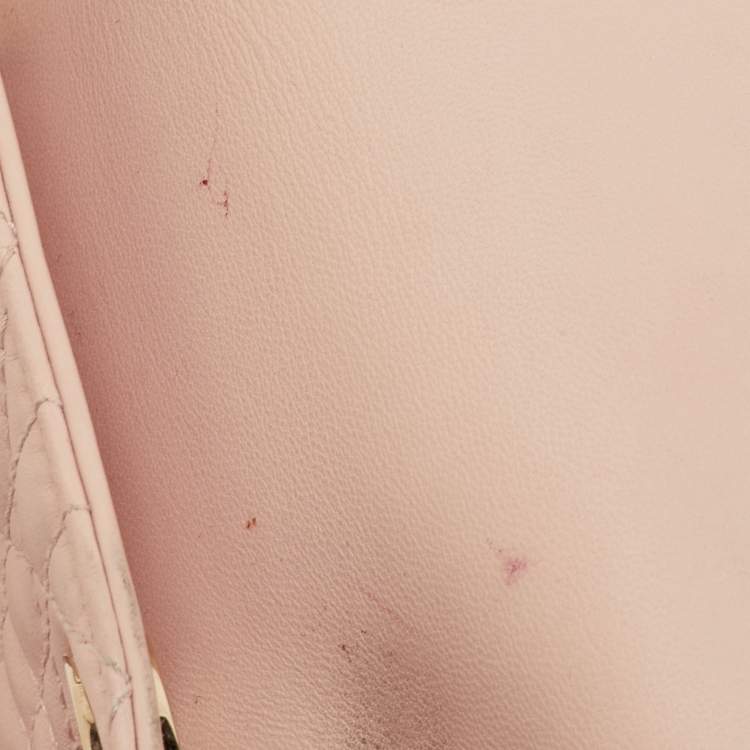 Pre Owned Dior Lady D-Joy Small Pink Cannage Leather Tote