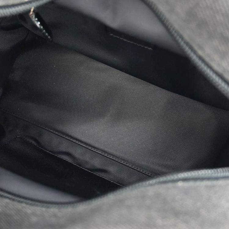 Pre Owned Christian Dior Black Denim Lambskin Malice Cannage Handbag