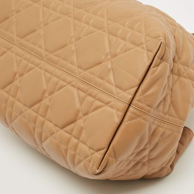 مملوكة مسبقًا Dior Toujours Large Tan Macrocannage Leather Tote