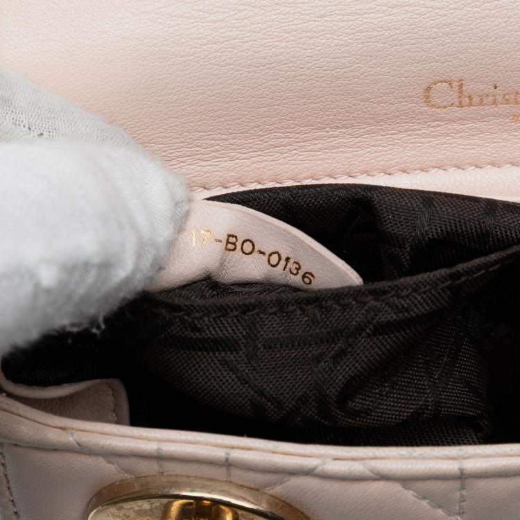 Pre Owned Dior Pink Lambskin Cannage Lady Dior Double Chain Bag