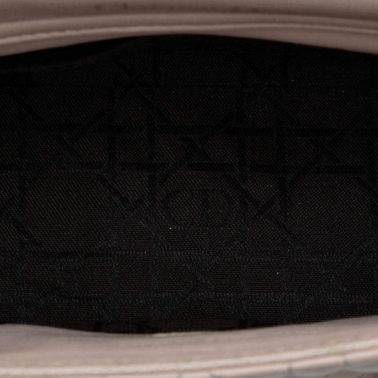 Pre Owned Dior Pink Lambskin Cannage Lady Dior Double Chain Bag