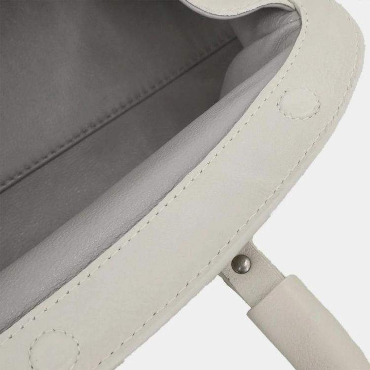 Pre Owned Christian Dior Off-white Leather Handbag