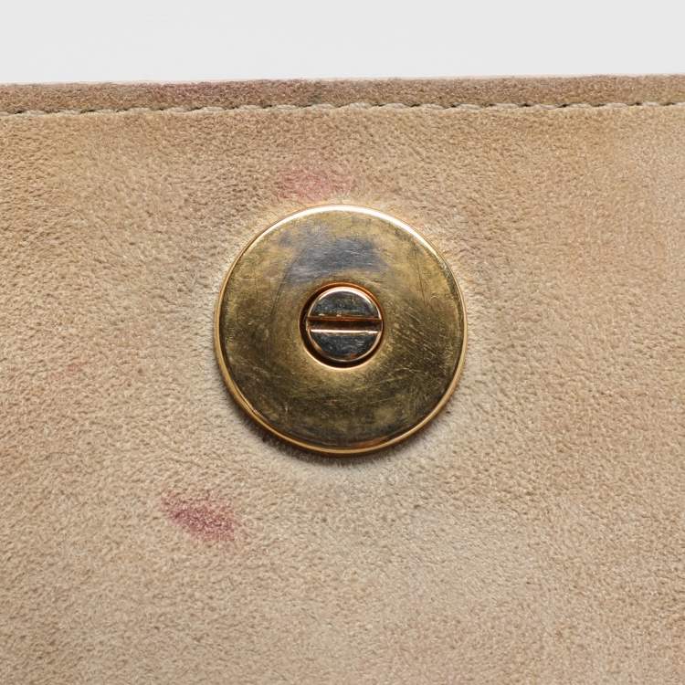 Pre Owned Dior Diorama Silver Studded Leather Vertical Chain Clutch