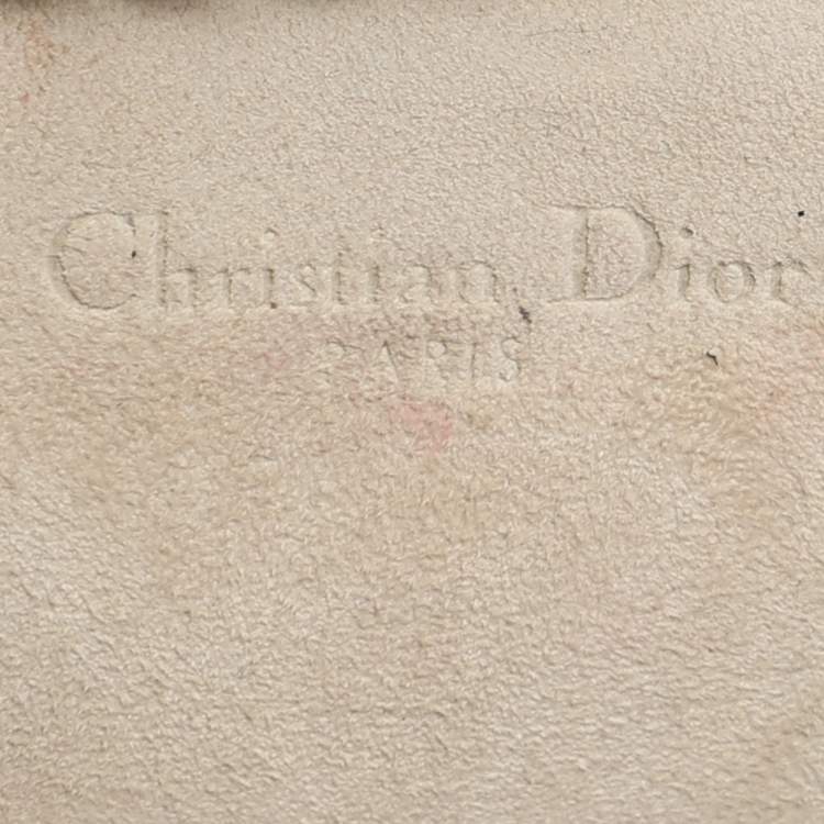 Pre Owned Dior Diorama Silver Studded Leather Vertical Chain Clutch