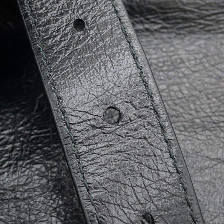 Pre Owned Christian Dior Grand Tour Handbag Crinkled Calfskin Leather Black