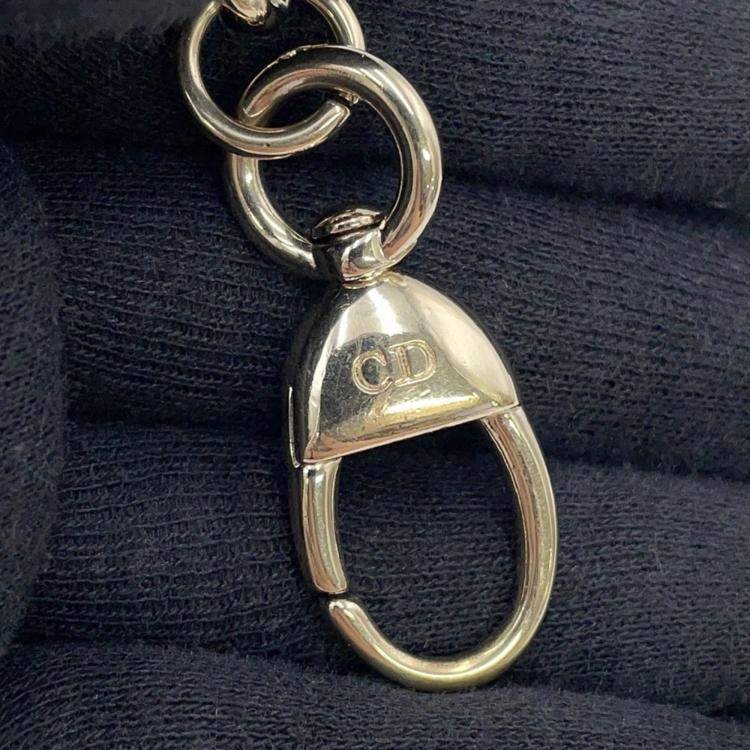 Pre Owned Christian Dior Lady Heart Print Mini Leather Handbag Black