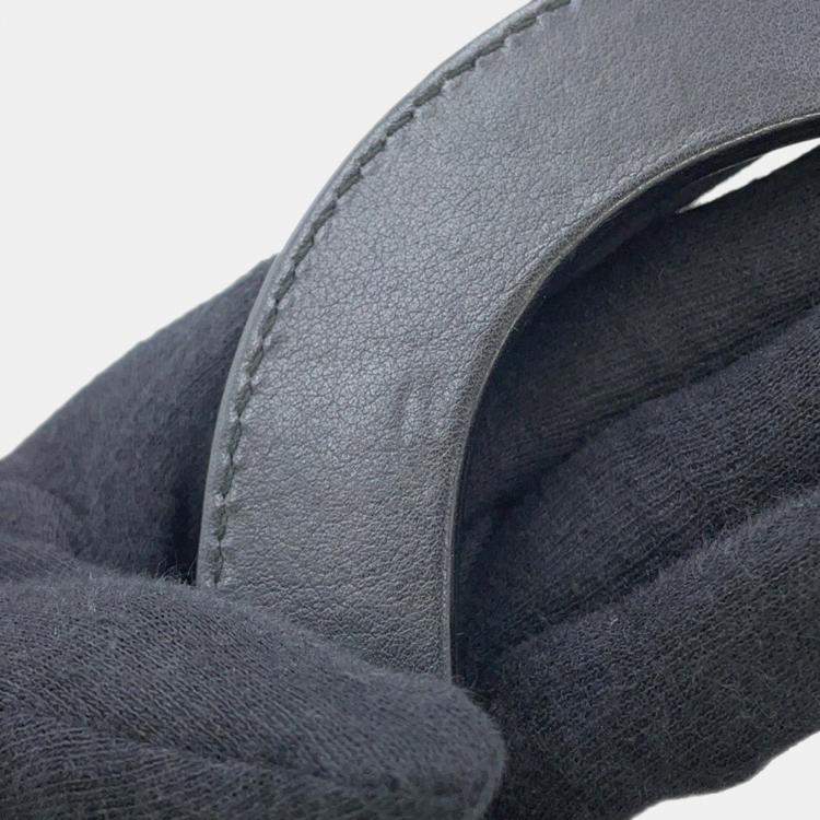 Pre Owned Christian Dior Lady Heart Print Mini Leather Handbag Black