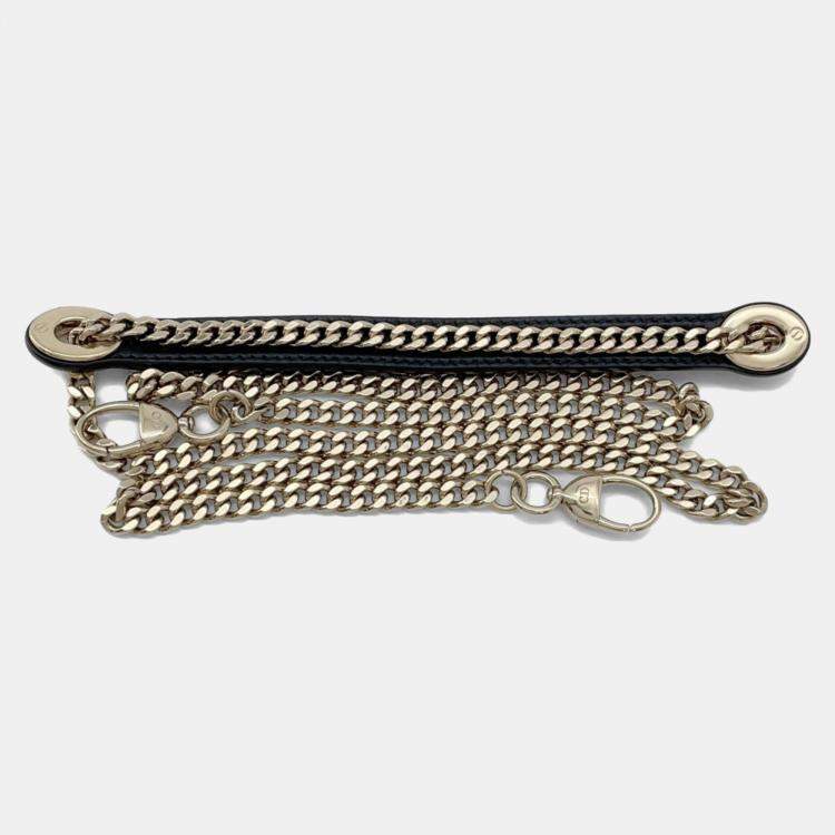 Pre Owned Christian Dior Lady Heart Print Mini Leather Handbag Black