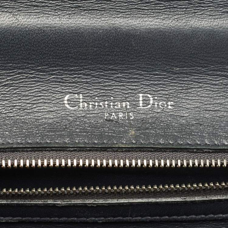 Pre Owned Dior Diorama Medium Silver Patent Leather Shoulder Bag