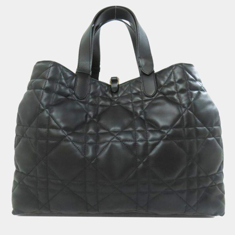 Pre Owned Christian Dior Lady Tote Bag Calfskin