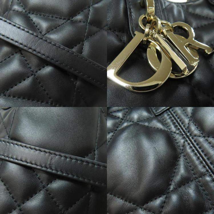 Pre Owned Christian Dior Lady Tote Bag Calfskin