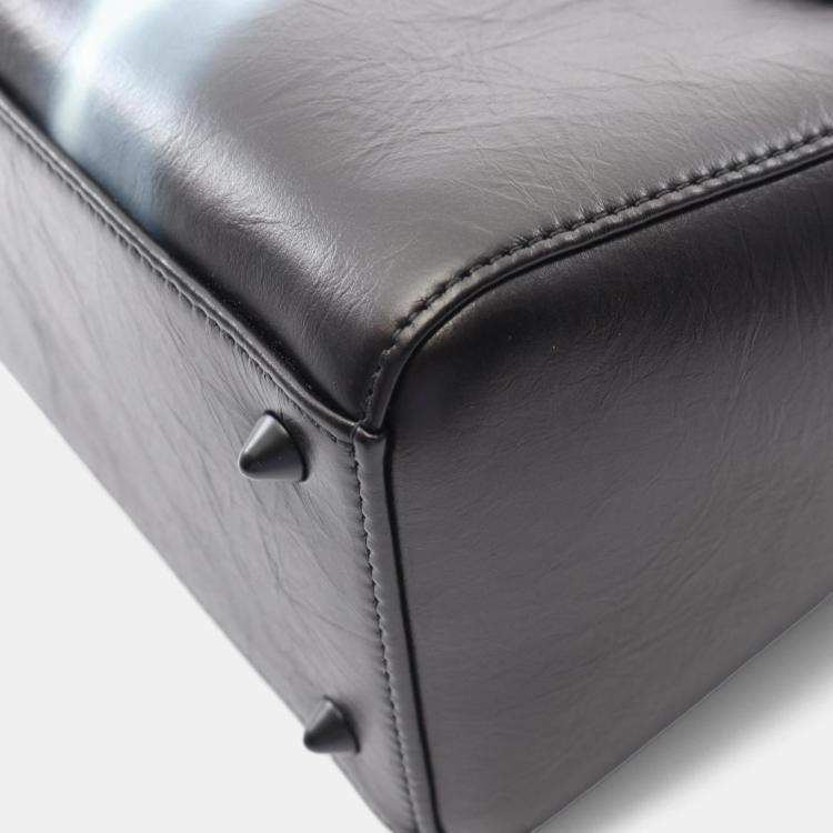 Pre Owned Christian Dior Dior Lady Handbag Leather Black