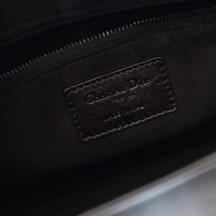 Pre Owned Christian Dior Dior Lady Handbag Leather Black