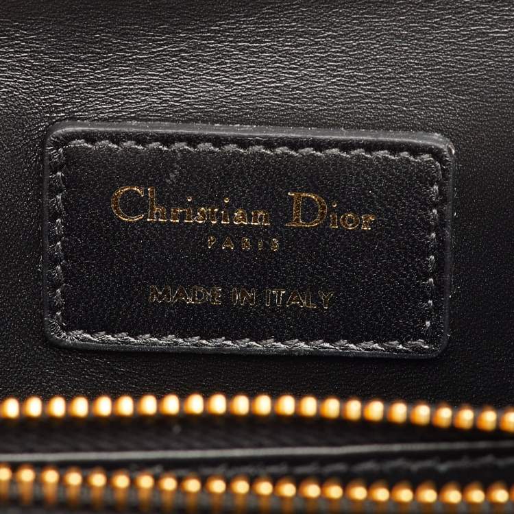 Pre Owned Dior St Honoré Medium Black Cannage Leather Tote