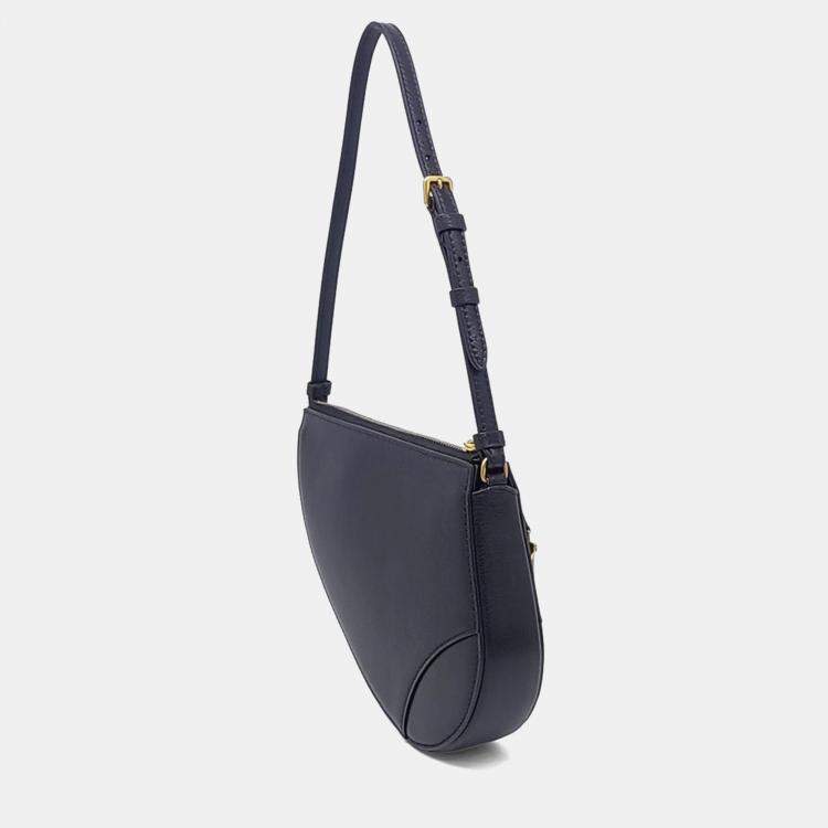 مملوكة مسبقًا Dior Black Leather Saddle Shoulder Pouch