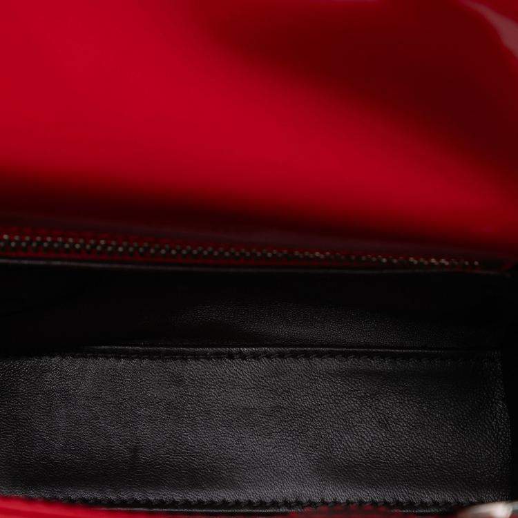 Pre Owned Dior Red Mini Patent Lady Dior