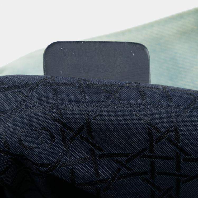 Pre Owned Dior Blue Large Denim Cannage Acrylic Handles Lady Dior