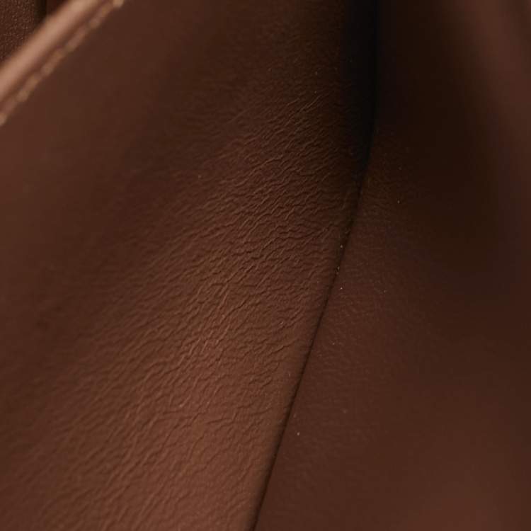 Pre Owned Dior Caro Small Brown Cannage Leather Shoulder Bag