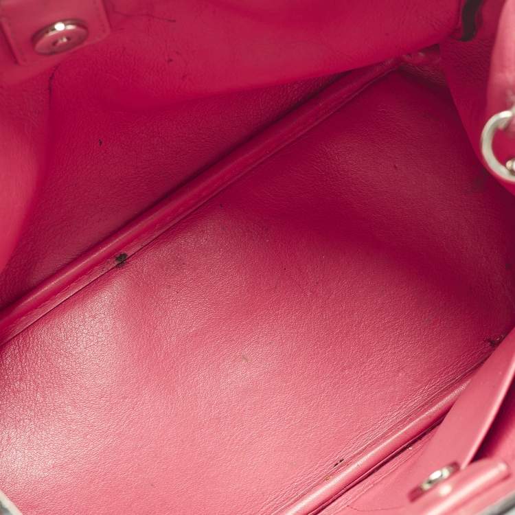 Pre Owned Dior Diorissimo Small Navy Blue Leather Tote