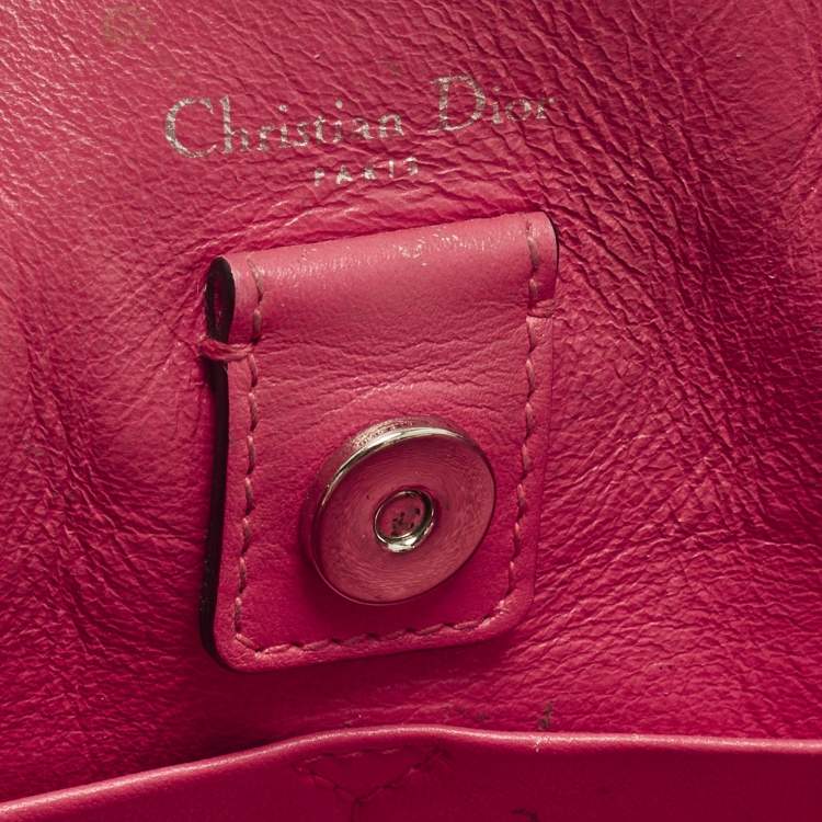 Pre Owned Dior Diorissimo Small Navy Blue Leather Tote