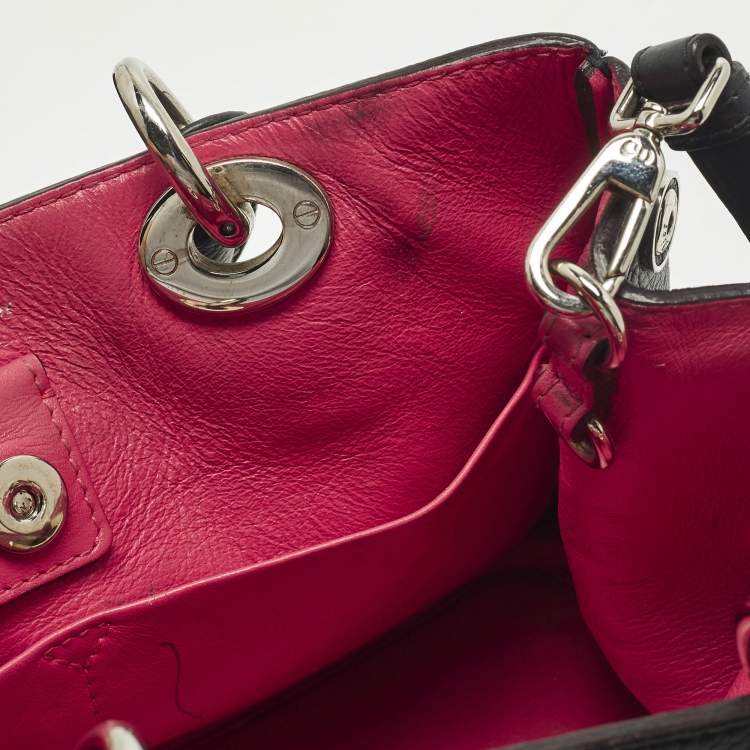 Pre Owned Dior Diorissimo Small Navy Blue Leather Tote